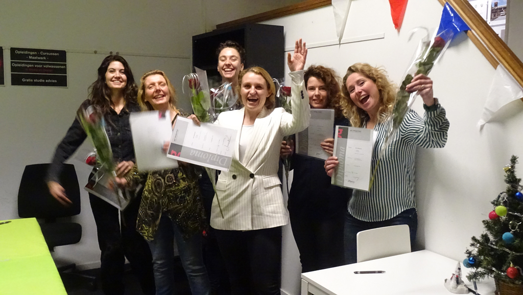 Diploma uitreiking 19-12-2018: DTP professional en WordPress Expert