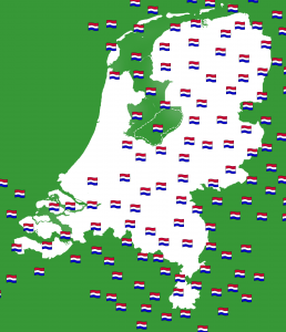 svlag gesprayed op kaart nederland