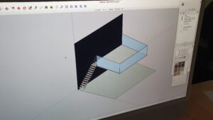 SketchUp-cursisten-aan het werk bij Gmi-designschool